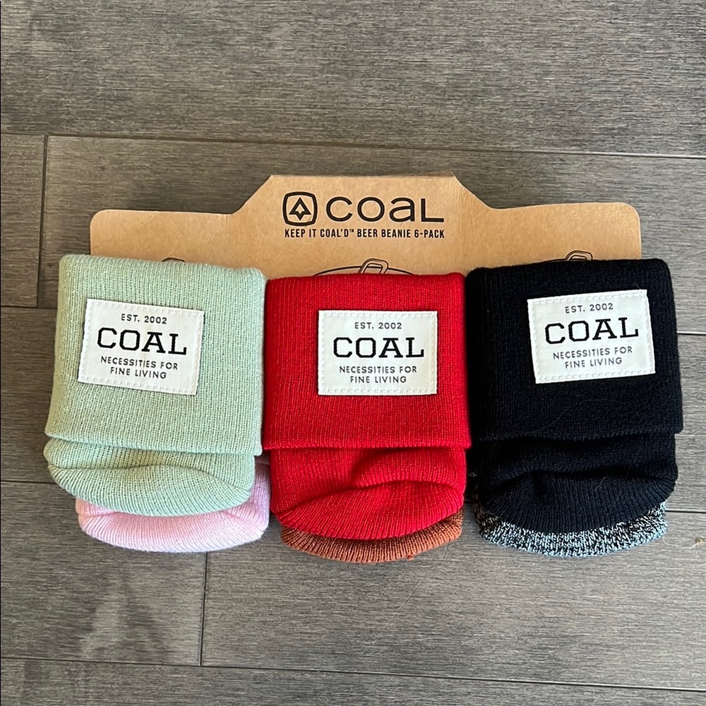 Coal - The Bevin Beanie 6-Pack - knitted drink cosy